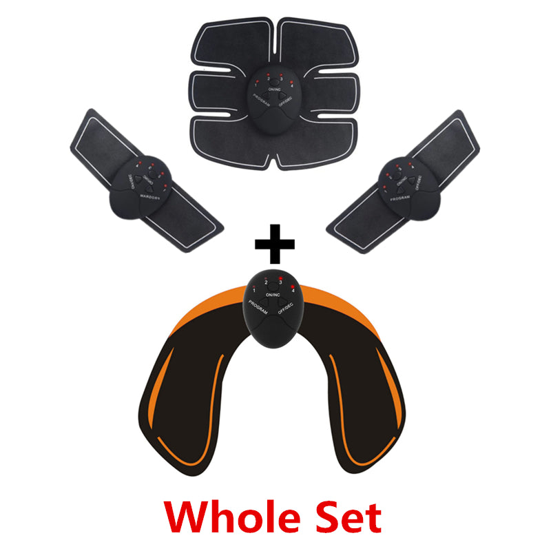 EMS abs muscle trainer whole set with central controller and four electrode straps