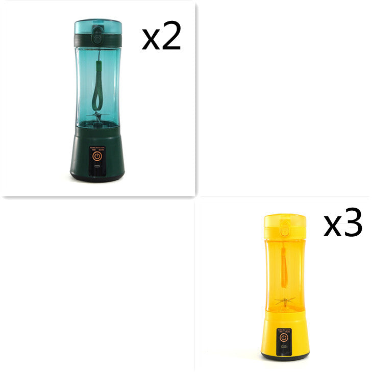 Wireless mini smoothie blender, teal transparent cup with dark base