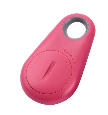 Pink water-drop Bluetooth anti-lost tracker key finder with attachment loop